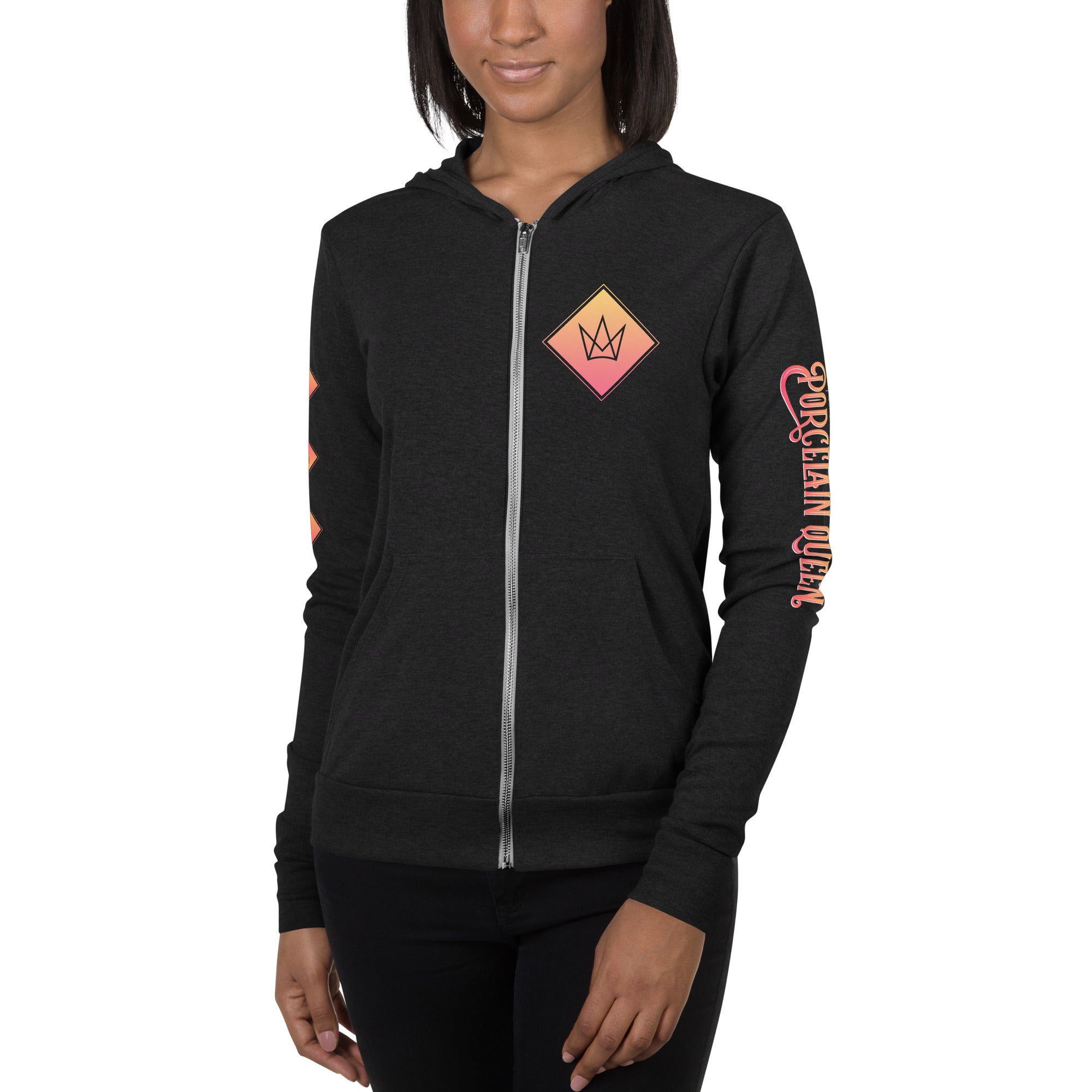 Porcelain Queen Unisex zip Hoodie